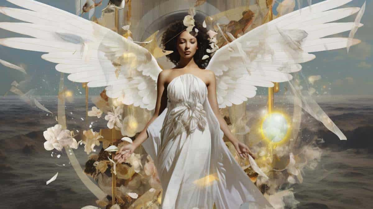 A beautiful angel of manifestation for angel number 4444